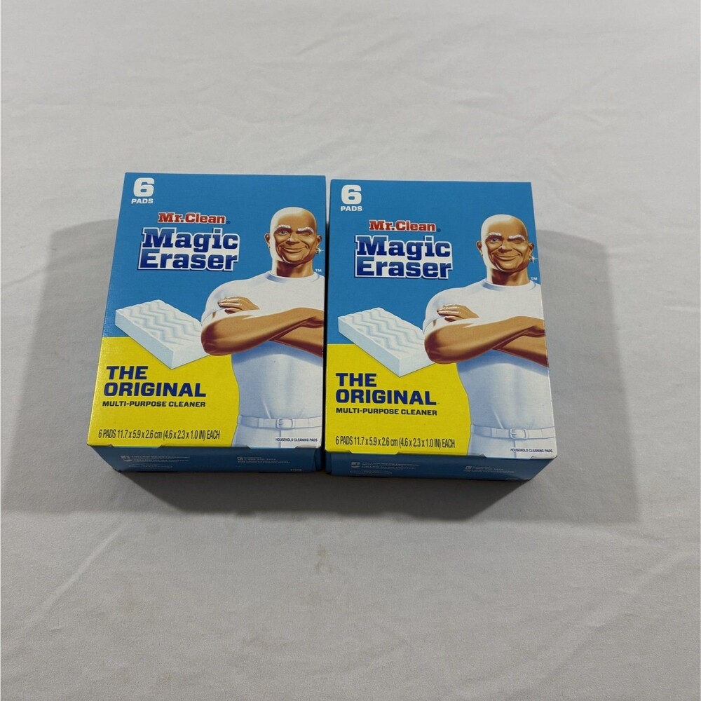 Mr. Clean Magic Eraser Original 2 Boxes (12 Pads Total) Multi-Purpose Cleaner